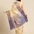 Cream dark blue tissue woven zari work saree with blouse