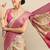 Pink beige tissue woven zari work saree with blouse