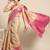 Pink beige tissue woven zari work saree with blouse