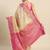 Pink beige tissue woven zari work saree with blouse