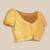 Yellow beige tissue woven zari work saree with blouse