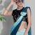 Light blue georgette woven zari work saree with blouse