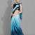 Light blue georgette woven zari work saree with blouse