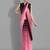 Pink georgette woven zari work saree with blouse