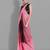 Pink georgette woven zari work saree with blouse