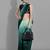 Green georgette woven zari work saree with blouse