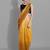 Mustard georgette woven zari work saree with blouse