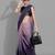 Purple georgette woven zari work saree with blouse
