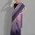 Purple georgette woven zari work saree with blouse