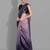 Purple georgette woven zari work saree with blouse
