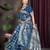 Royal Blue Satin Silk Saree with Heavy Zari Weaving, Rich Pallu & Running Blouse Piece