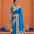 Blue Color zari weawing Work Silk Saree