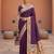 Dark Plum Color zari weawing Work Silk Saree