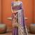 Lavender Color zari weawing Work Silk Saree