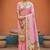 Pink zari weawing Work silk blend Saree