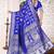 Cobalt Blue Satin Silk Saree with Heavy Zari Weaving, Rich Pallu & Running Blouse Piece