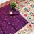 Dark Plum Color zari weawing Work Silk Saree