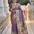 Lavender Color zari weawing Work Silk Saree