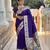 Purple Color zari weawing Work Silk Saree