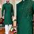  men's bottle greenmirror work - silk kurta