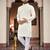 white embroidery men's silk kurta 
