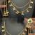 Emerald green moissanite stones ghungroo earringswith kaan chain