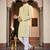  yelloww  embroidery men's silk kurta 