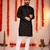  blackk  embroidery men's cotton blend kurta 