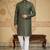 mahendi  mirror work  men's silk kurta 