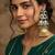 Pink moissanite stones kashmiri brass ghungroo exclusive earrings set