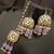 Purple pearls mirror earrings tikka set