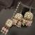 Pink pearls mirror earrings tikka set