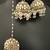 White pearls mirror earrings tikka set