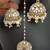 White pearls mirror earrings tikka set