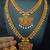 Matt finish pink green south indian bridal jewellery set