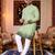  crochet embroidered  men's rayon kurta - green