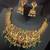Gold plated pink green south jewellery set