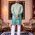  crochet embroidered  men's rayon kurta - 