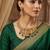 Gold plated pink green south jewellery set