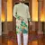  yellow crochet embroidered  men's rayon kurta 