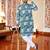 Blue -digital schifli embroidered  men's rayon kurta 