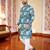 Blue -digital schifli embroidered  men's rayon kurta 