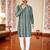 Green -digital schifli embroidered  men's rayon kurta 