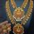 Matt finish pink green godeess lakshmi south indian bridal jewellery set