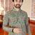 Mahendi -digital schifli embroidered  men's rayon kurta 