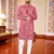 Pink -digital schifli embroidered  men's rayon kurta 