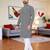  black chikankari embroidered  men's rayon kurta  