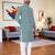  blue chikankari embroidered  men's rayon kurta  