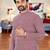  maroon chikankari embroidered  men's rayon kurta  