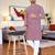  red chikankari embroidered  men's rayon kurta  
